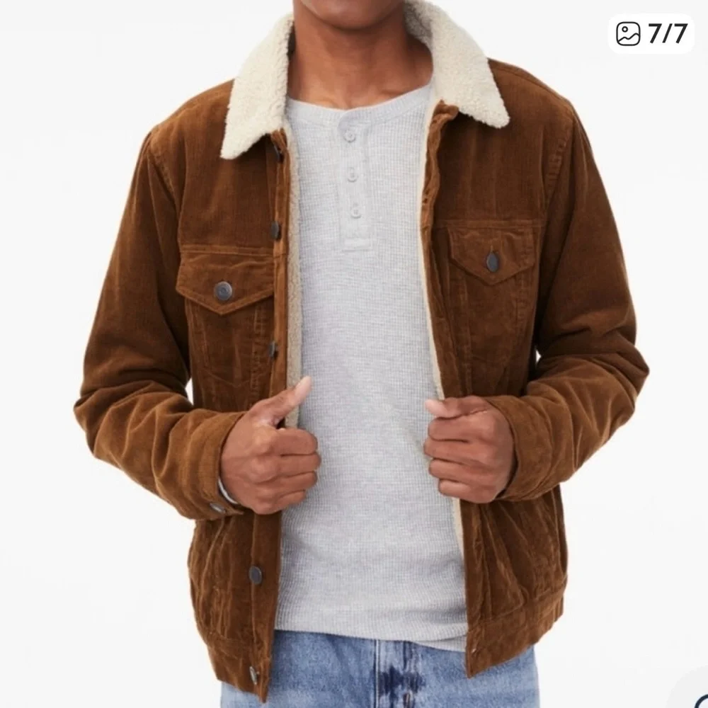 Aeropostale Men's Dark Olive Sherpa Jacket size S